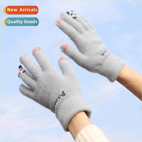 Winter riding bear cartoon cute gloves sweet Korean girls th