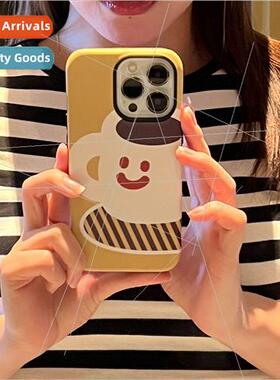 ins smiley cup 适用 iPhone 13 rotating fan 14ProMax case 11