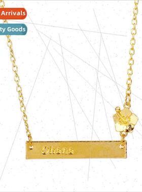 Fashion Creative Letter Engraving ohana One Word Horizontal