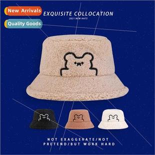 hat lambs outdoor female students fisherman warm Hat wool