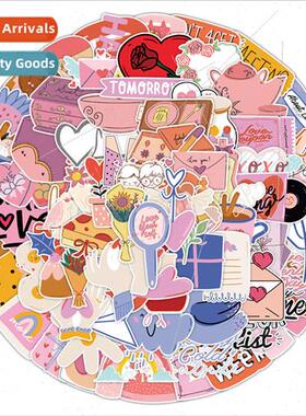 100 Valentines Day graffiti stickers luggage car laptop skat