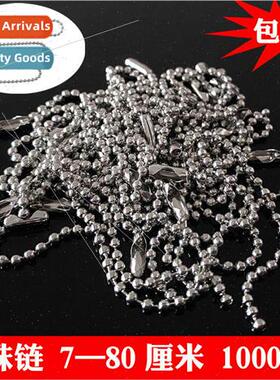 Metal Bead Chain 2.4mm Iron Chain with Clasp ckel Plated lve