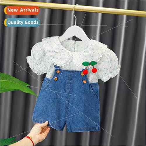 Summer new childrens suit childrens clothing girls doll coll