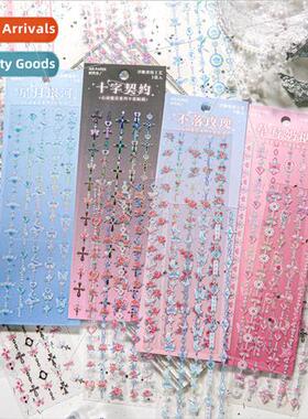 Heartwarming love embossed hot stamping laser flat stickers