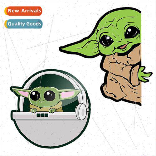 Rear window glass car stickers scratches cover Yoda baby Man