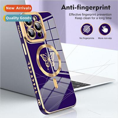 适用 iPhone14Pro Electroplated Side Butterfly Case Apple 13