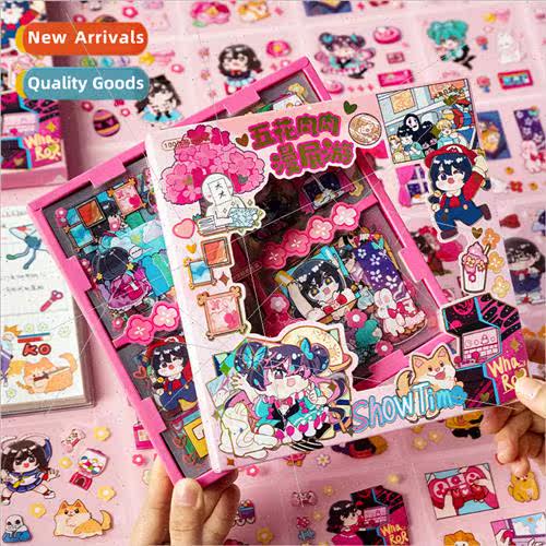 Pentapet PET waterproof 100 pcs handbook sticker set cartoon