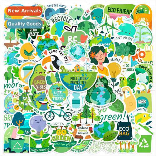 50 pcs of green to protect the environment graffiti stickers
