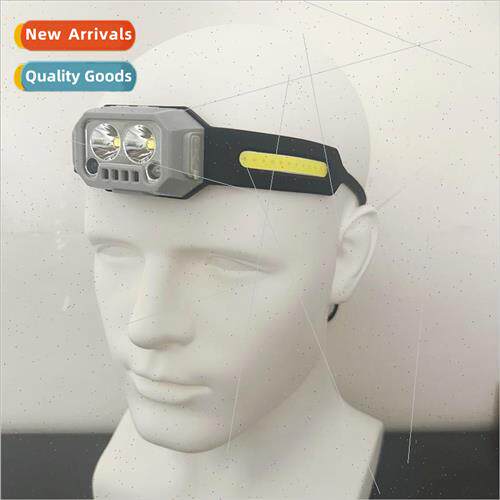 New LED sensor headlamp outdoor long-distance shooting cycli