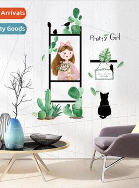 XL7246 new llis girl wall stickers living room bedroom backg