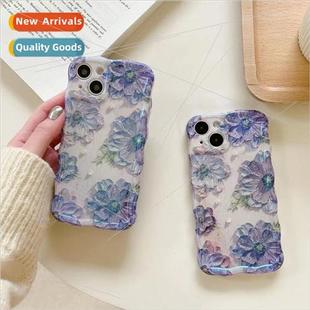 and Blue Flowers Full 14Pro Purple IPhone15 Ligh Screen