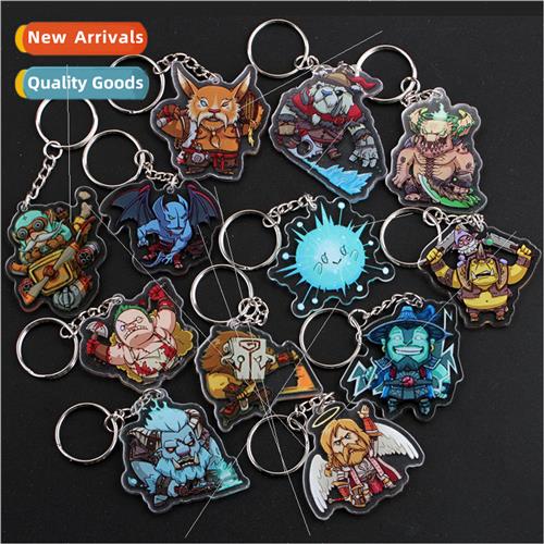 Anime game around dota2 acrylic keychain double-sided transp