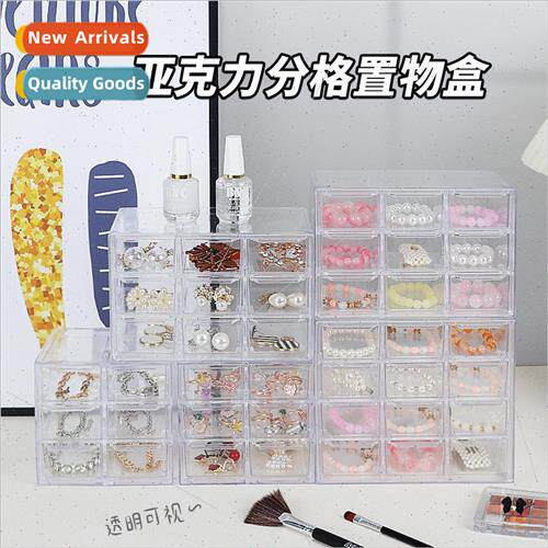 Transparent jewelry box earrings earrings jewelry storage bo