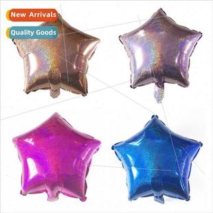 inch Aluminum laser birthday balloons pentagram