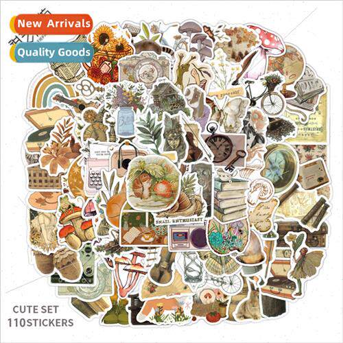 110 new cartoon retro small animal graffiti stickers helmet