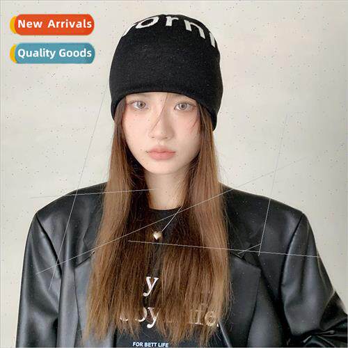 Round Face Suitable Hat Winter Warm Windproof Knitted Woolen