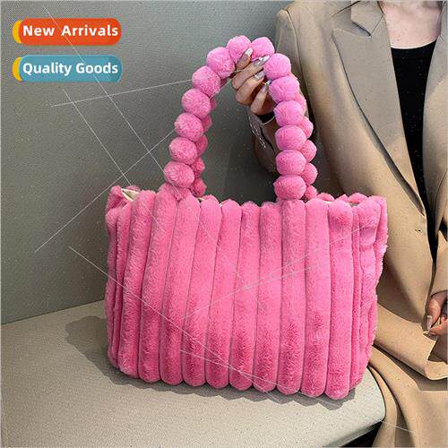 Autumn and winter new 2023 fashion plush shoulder bag person