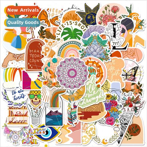50 pcs of BOHO  series stickers New Mug Fridge Stickers