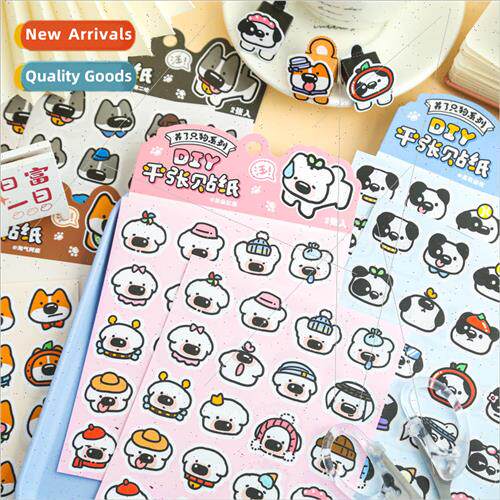 Flat stickers have a dog series cartoon cute puppy diy foldi