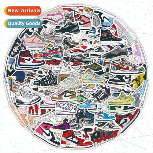 100 basketball shoes stickers luggage skateboard guitar trol