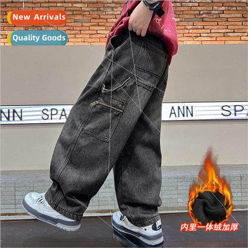 Boys pants fall and winter 2023 new middle and large boys bo