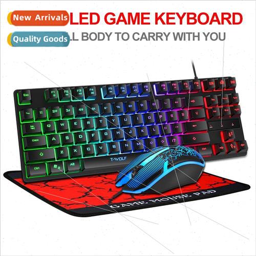 T-WOLF new TF260 keyboard and mouse set 87 keys character li