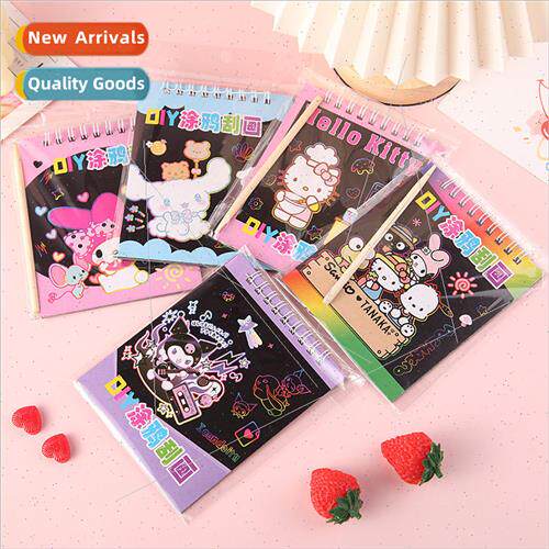 Childrens DIY coloring scratching book Creative graffiti scr