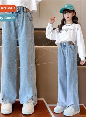 2023 new childrens fashion jeans 适用 girls spring  of fashi