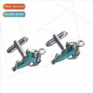 the and Lord cufflinks elf Movie Rings fashion leaves