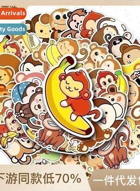 50 monkey animal luggage stickers creative nd waterproof sui