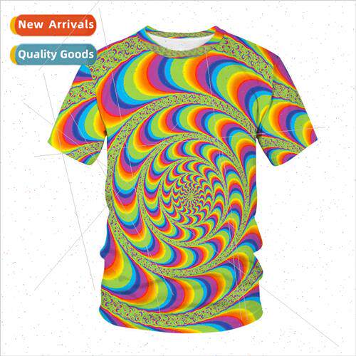 2021 New Mens 3D Digital Printing Abstract Swirl Mens Euro z