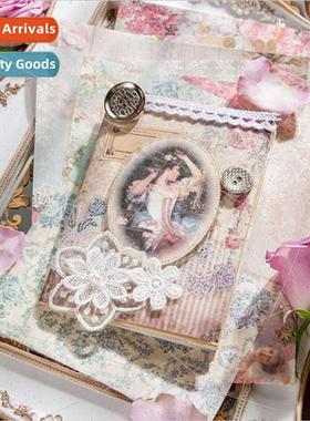 Manor girl series material paper vintage character writing n