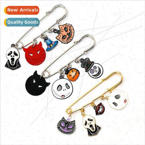 New Halloween jewelry witch ghost face pumpkin lamp ghost br