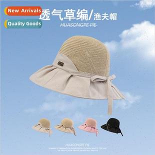 sunshade female large brim summ Fishermans sunscreen hat