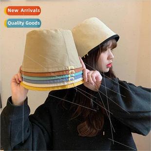 Japanese double womens hat new bucket Hat wear simple sided