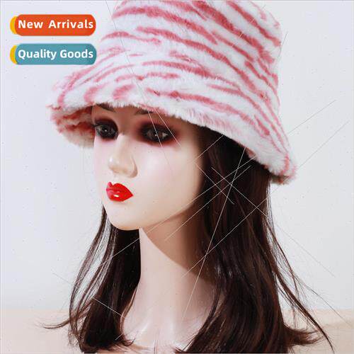 Autumn and winter new thickened basin cap female red and whi