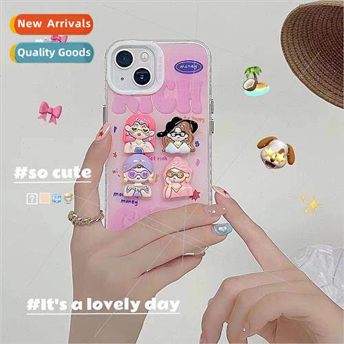 Summer three-dimensional girl 适用 Apple 13/14 phone case iP