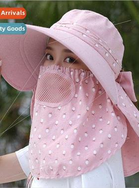Sunscreen hat female summer hat cover face sun hat work mask