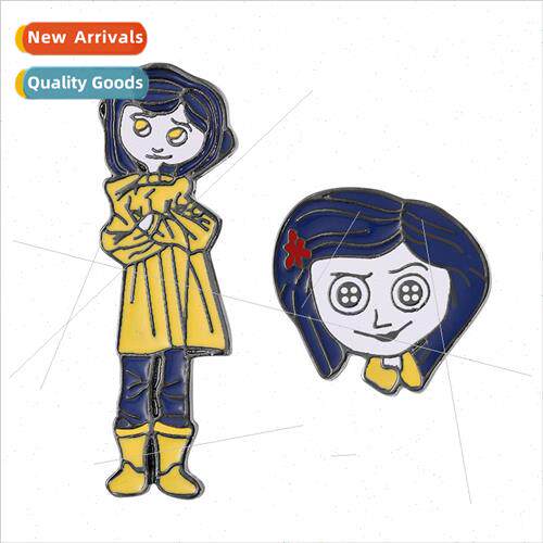 Ghost mother brooch cartoon characters around the metal badg