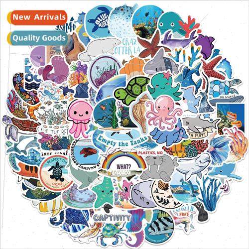 100pcs of marine life graffiti stickers personalized decorat
