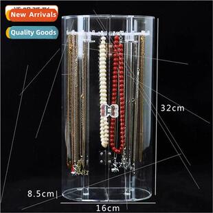 Dustproof Necklace Display Stand Transparent Necklace Rack J