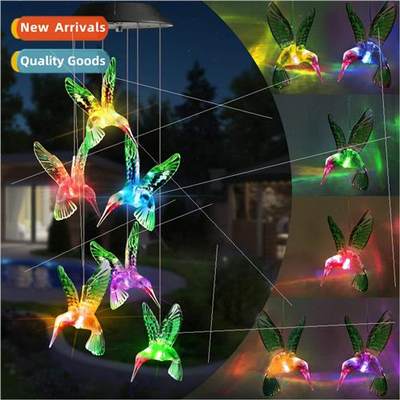 Solar Wind Chime ght Hummingbird Outdoor ghting  ght Color C