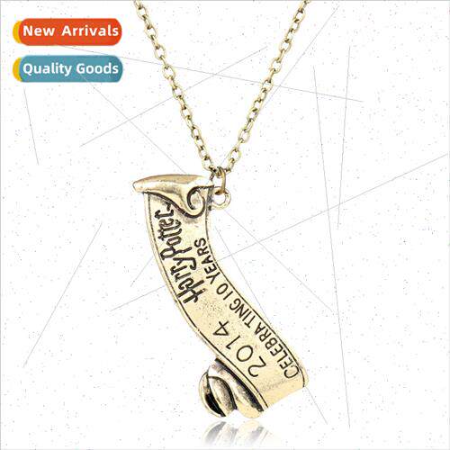 10th Anniversary Necklace Vintage Reel Engraved Pendant Swea