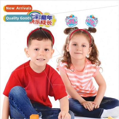 New kindergarten activities decorative hair bands June 1 Chi
