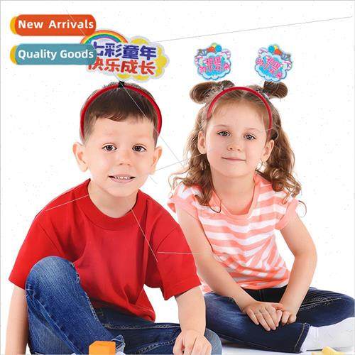 New kindergarten activities decorative hair bands June 1 Chi
