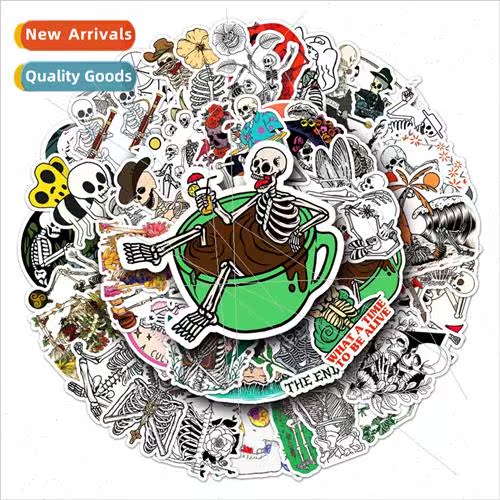 50 art  skull luggage stickers creative nd waterproof suitca