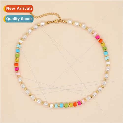 mple bohemian fashion 4mm copper beads soft ceramic piece im