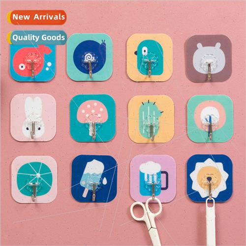 Household cartoon adhesive hooks bathroom multifunctional wa