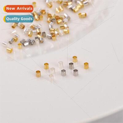 Electroplated 14K gold plating white gold cylinder can be cl