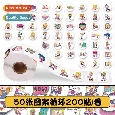 200 stickers zzie roll roll stickers cartoon and animation c